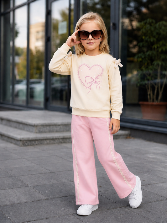💗 Lovely Heart – Mädchen Zweiteiler