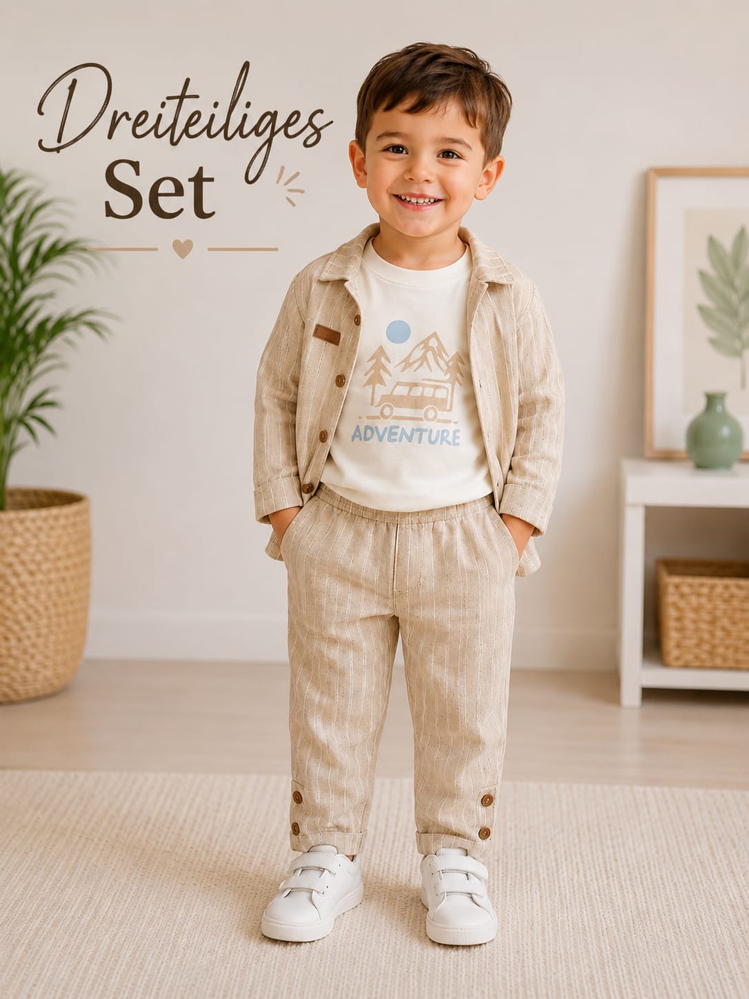 Adventure Explorer – 3-teiliges Kinder-Set aus 100% Baumwolle